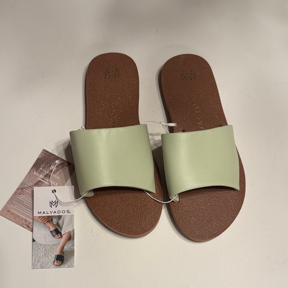 Women's Malvados Green Slide Sandals